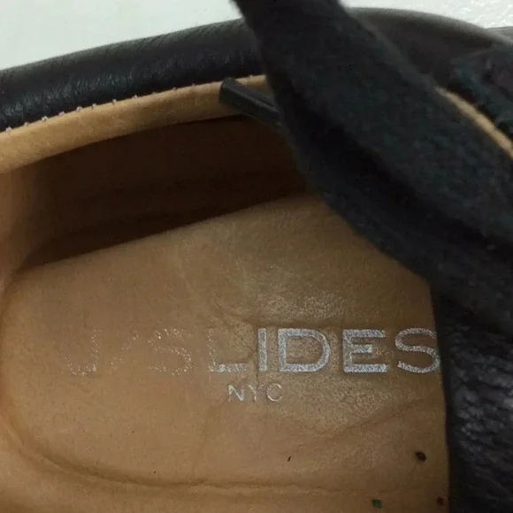 J/Slides Black Leather Sneakers - Picture 10 of 12